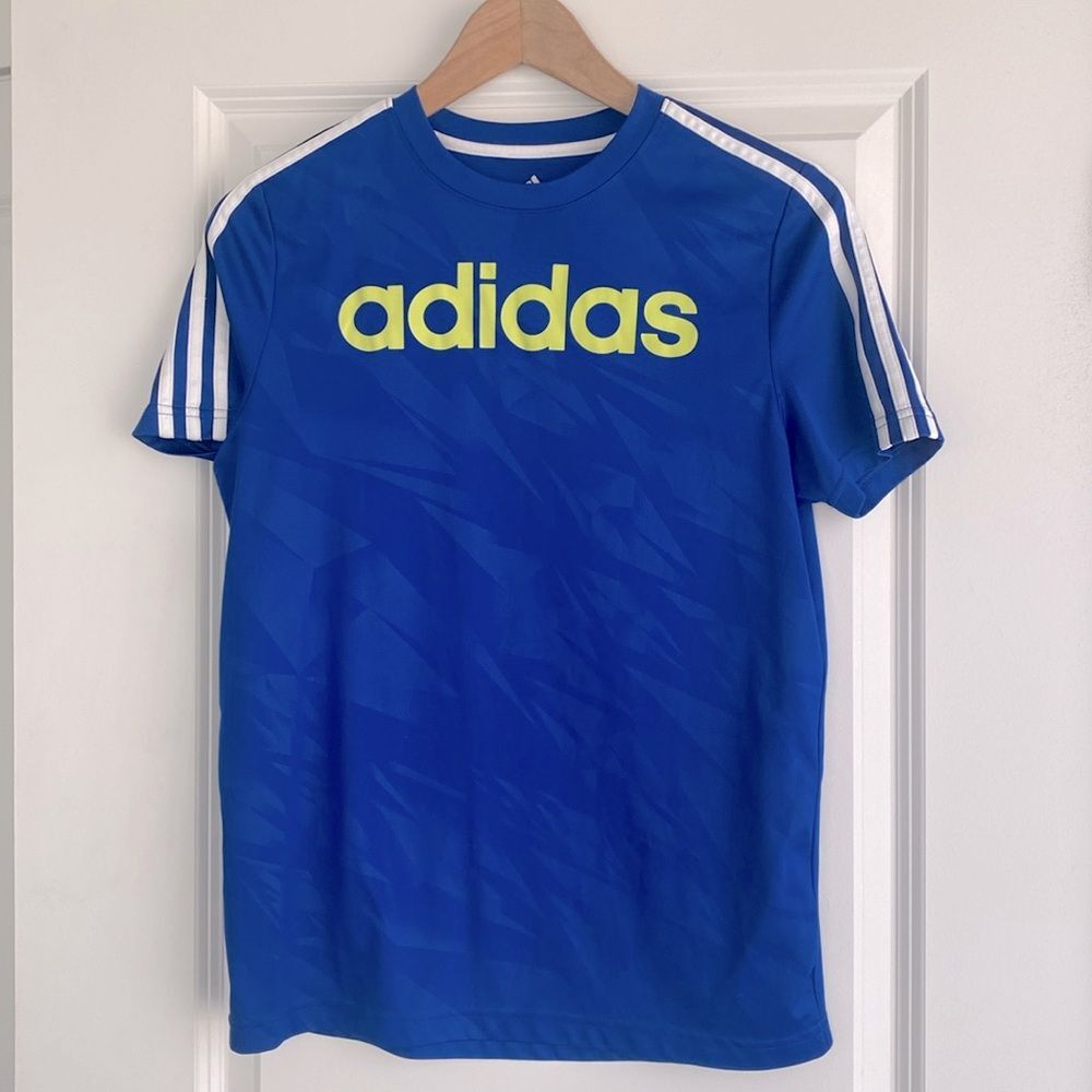 Adidas Original Three-Stripes 100% Polyester Shirt Youth L-14/16 Years Old